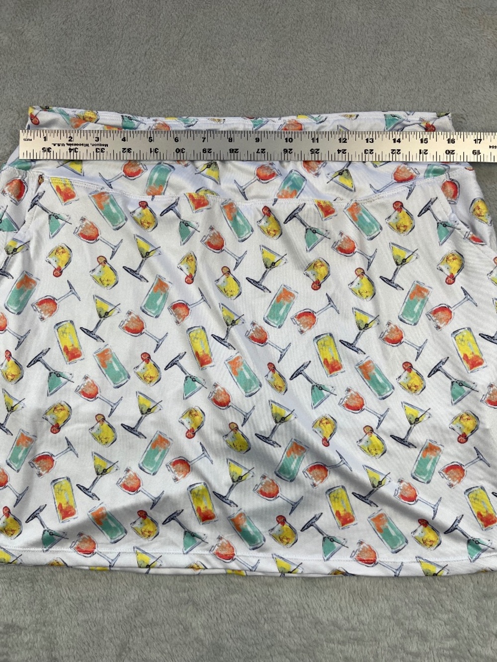 Emerald 18 Happy Hour Golf Skort Cocktail Martini Novelty Athletic Skirt sz M - Picture 4 of 10
